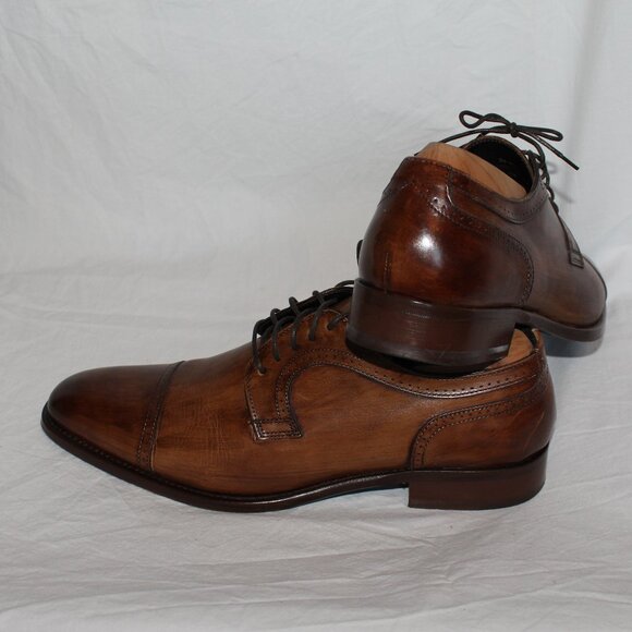 Johnston & Murphy Cap Toe Oxford Laceup Brown Italian Leather Men\'s Size 11 main image 16